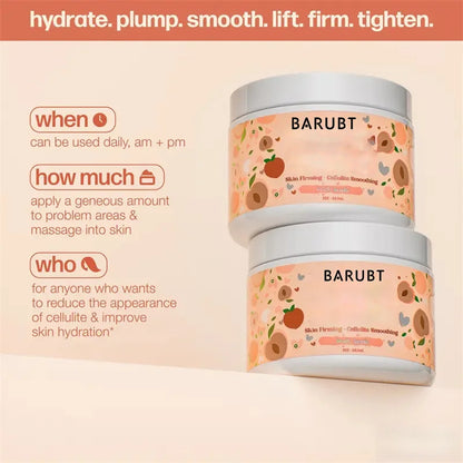 Peach Firming Body Cream Anti-Cellulite Skin Smoothing Tightening Lotion for Women Reduce Stretch Marks Improves Skin Elasticity