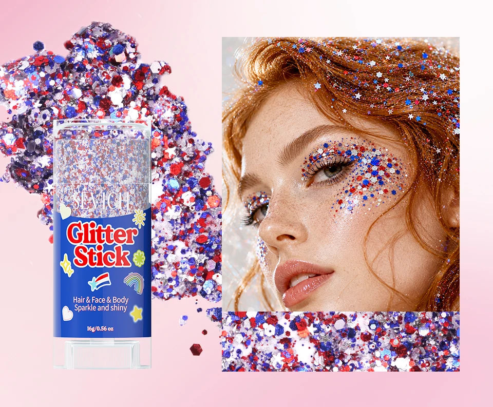 Fairy Dust Sparkling Sequins Glitter Bar Makeup Face Body Glitter Gel Hair Glitter Spray Christmas Paillette for Child Girl