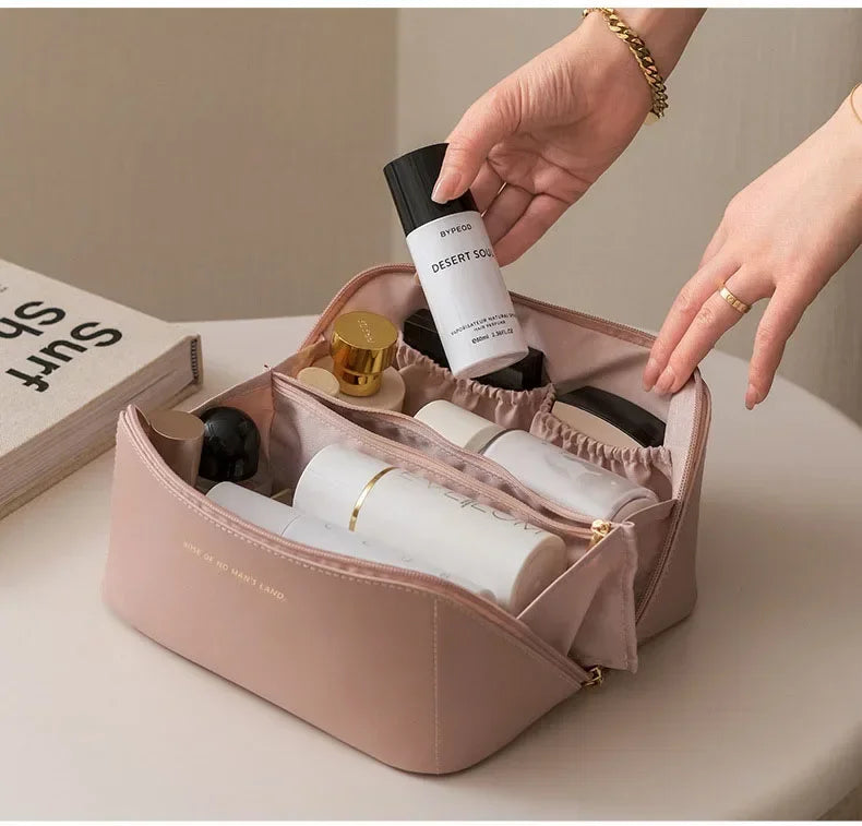 Makeup Organizer Female Toiletry Kit Bag Make Up Case Storage Pouch Luxury Lady Box, Cosmetic Bag, Organizer Bag for Travel Zip