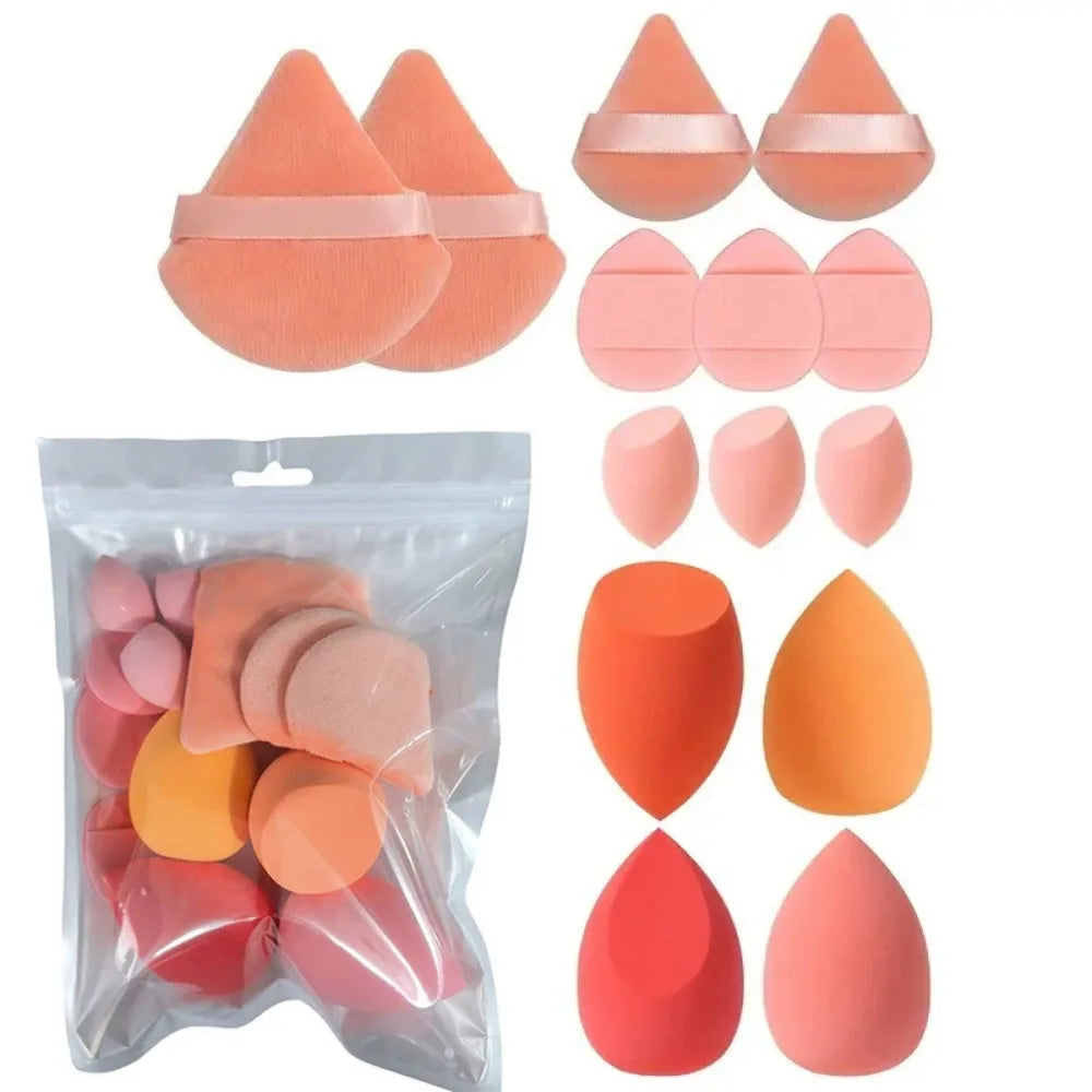 14Pcs Makeup Sponge Cosmetic Blender Beauty Egg Foundation Sponges Puff  Powder Puffs Make Up Accessories Women Makeup Tools