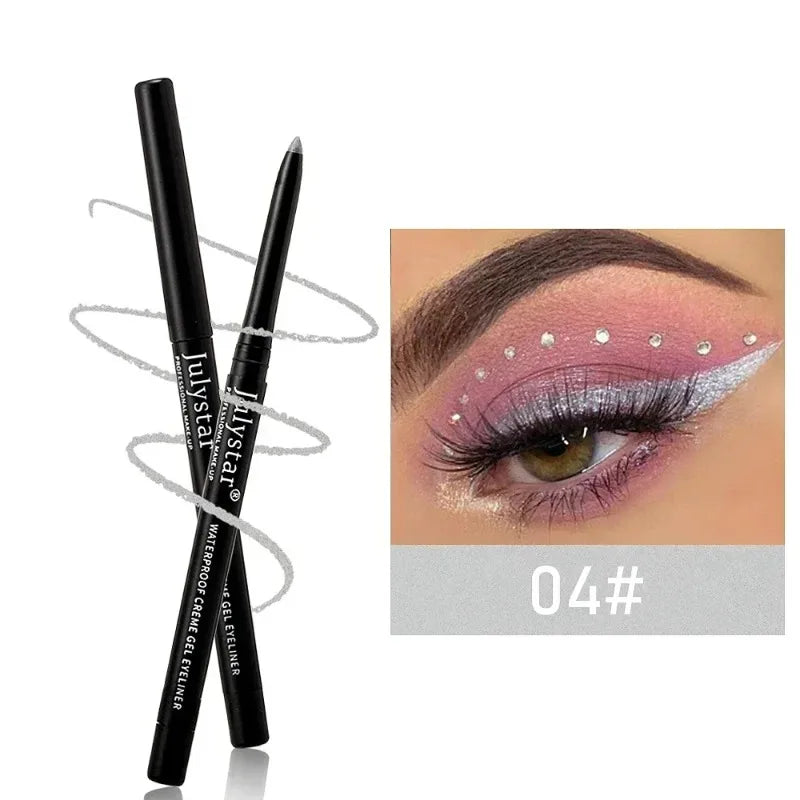 1/3Pcs Waterproof and Sweat-Proof Black Matte Eyeliner Pencil Long-Lasting Smudge-Proof Eye liner Suitable for Heavy Eyes Makeup