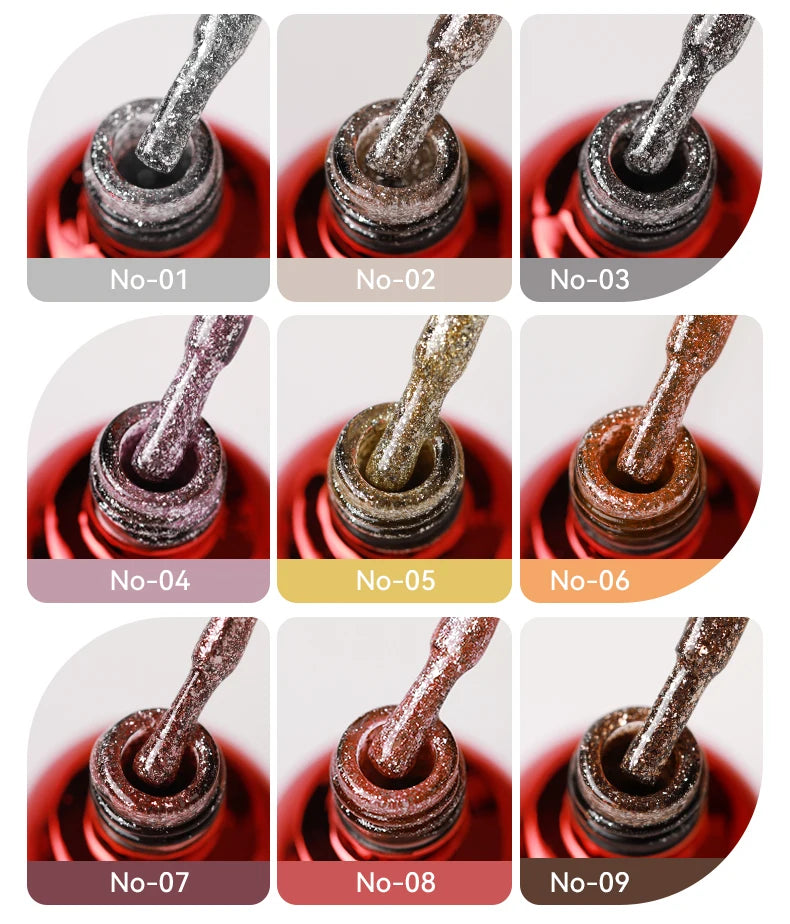 AS 15ml Sparkle Platinum Gel Nail Polish Shiny Pink Gold Silver Glitter Painting Gel Drawing Semi Permanent Tpo Free Varnish