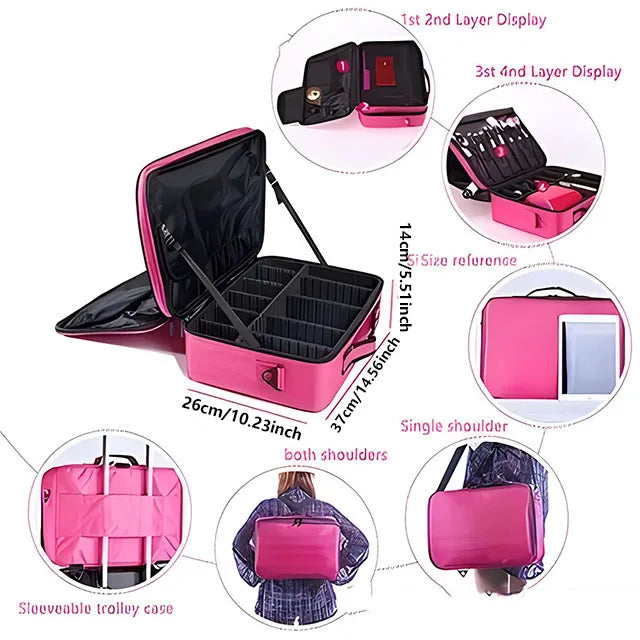 New Oxford Makeup Bag For Women Professional Large Capacity Travel Cosmetic Case Waterproof Manicure Makeup Toolbox