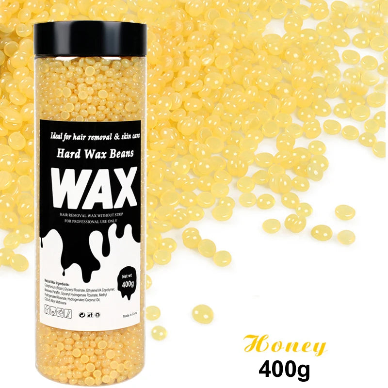 200g/400g Depilatory Wax Beans for Heating hard Wax Machine Hot Film Painless Waxing Beads Bikini Face Legs Body Hair Removal