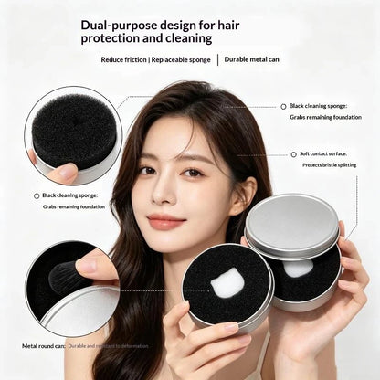 Portable Makeup Brush Cleaning Case Sponges Cosmetic Brush Color Remover Tool Eyeshadow Washing Drying Accessory