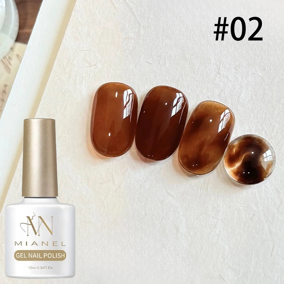 10ML 1-9pcs Hot Selling Water Blurred Clear Brown Nails Jelly Nail Polish Whitening Leopard Nails Black Green Nails