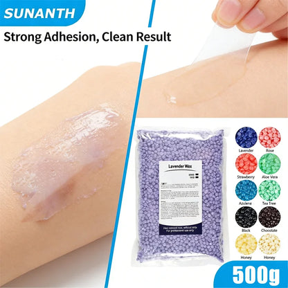 200g/500g/1000g Brazilian Hard Wax Beans kit, Professional Hair Removal for Legs Face Body, Salon & Home Use Depilatory Wax