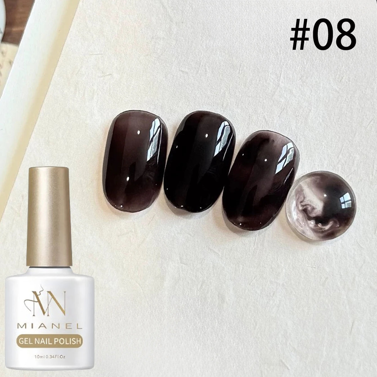 10ML 1-9pcs Hot Selling Water Blurred Clear Brown Nails Jelly Nail Polish Whitening Leopard Nails Black Green Nails