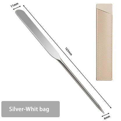 Stainless Steel Makeup Foundation Spatula Mixing Stick Powder Base Cream Mixing Tools Cosmetic Nail Gel Stirring Toner Plate Kit