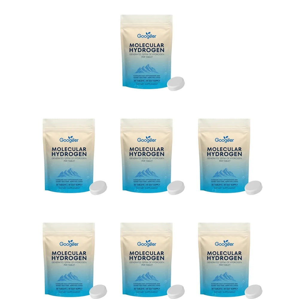 Molecular Hydrogen Tablets 12PPM with 23mg Magnesium for Antioxidant & Brain Energy Support, Daily Cellular Health, 30 Tablets
