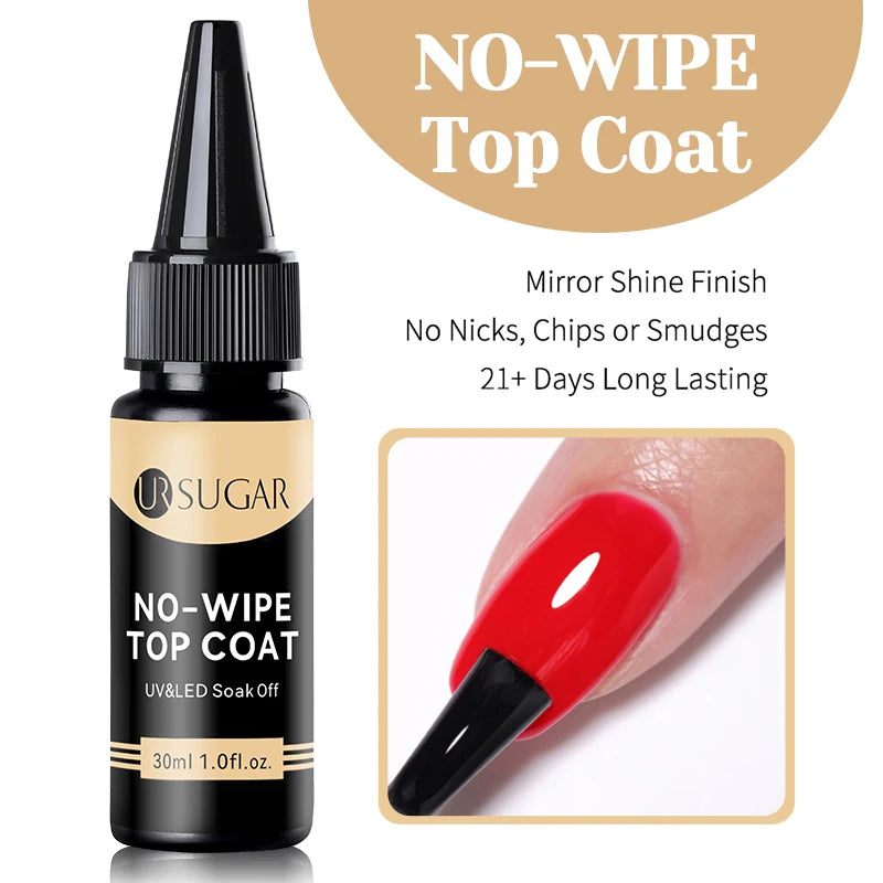 UR SUGAR 30ml Pink Gold Flakes Rubber Base Gel Refill Package Aurora Glitter Sequins Varnish Soak Off UV LED Gels Polish