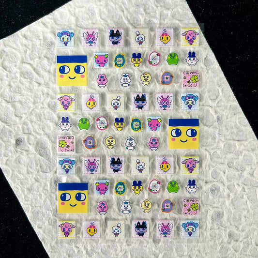 Cute Y2k Stytle Pvc Ancient Small Animals Adhesive Stickers Nail Art Waterproof Diy Charms Loptop Phone Case Scrapbook Sticker