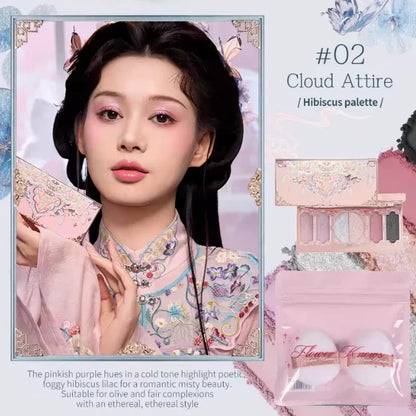 Flower Knows Makeup Bunny Garden Eyeshadows Collection 6-Color Long Lasting Makeup Natural Nudes Waterproof Eye Shadows Palette