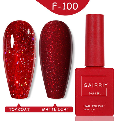 Gairriy Nails Polish 120 Colors/set Red Black Color Nail Polish 15ml UV Permanent Seedling Varnish Hybrid Nail Art Salon Glitter