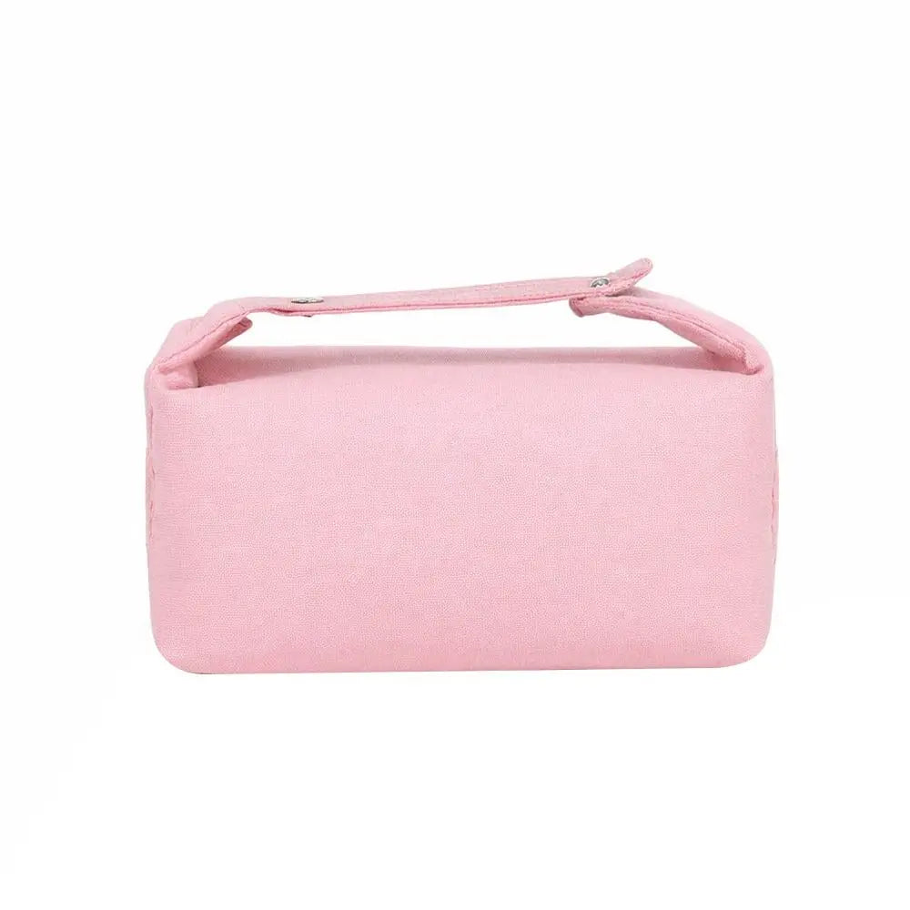 Trendy Large Capacity Cosmetic Storage Bag Portable Handheld Makeup Pouch Canvas Travel Storage Bag Cosmetic Storage