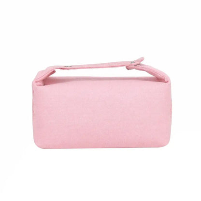 Trendy Large Capacity Cosmetic Storage Bag Portable Handheld Makeup Pouch Canvas Travel Storage Bag Cosmetic Storage
