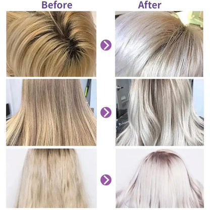 300Ml Color Fixing Purple Shampoo Lock Color Cover Gray Hair Fade Yellow After Bleach Hair Dye Long Lasting Non-irritating Care