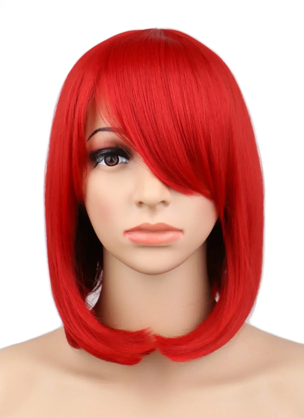 Synthetic short bob straight hair with trimmable bangs Lolita Ombre pink red blue purple cosplay wig for women short wigs