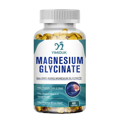 Magnesium Glycinate Capsules 400mg High Absorption Bone Support Health Care Mineral Supplement Promotes Muscle Gel 120 Capsules