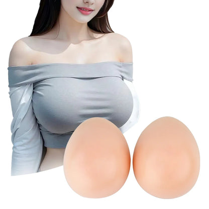 Silicone Fake Boobs Non Nipple Concave Bottom Breast Form Prosthesis Chest Increase  Female Anchor Breast Augmentation