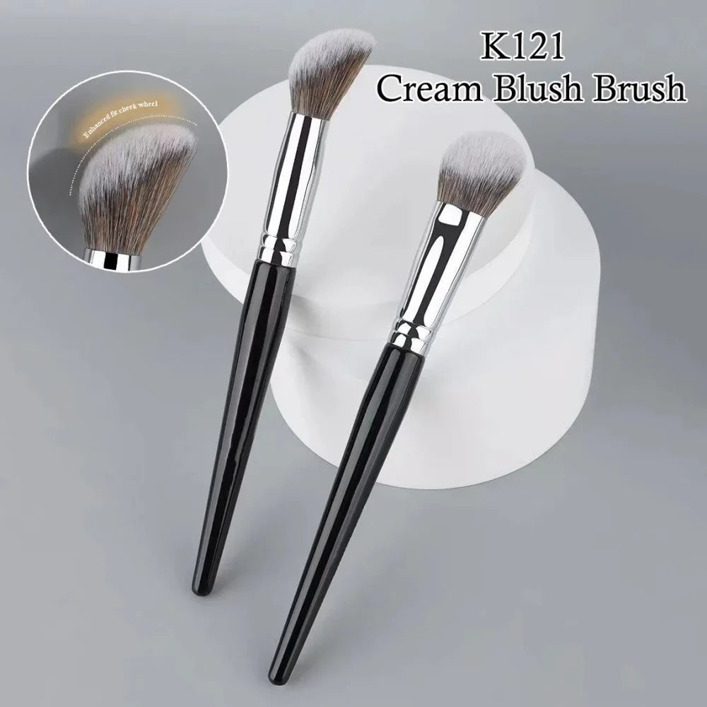1/2Pcs Mini Peach Heart Blush Brush Small Flat Precise Face Brush Multi Use For Powder Cream Liquid Blush Beauty Makeup Tools