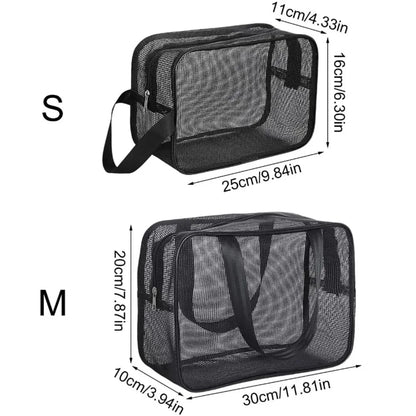 Large Capacity Mesh Shower Caddy Tote Bag Multifunctional Cosmetic Storage Portable Toiletry Organizer for Bathroom Organization