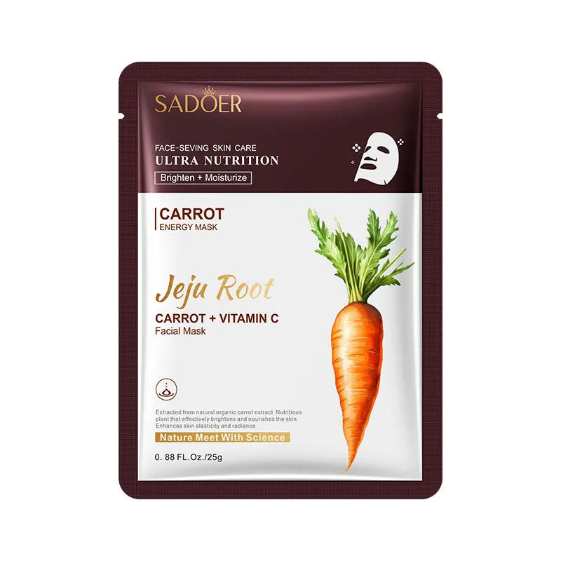 5pcs SADOER Plant Roots Face Mask Ginseng Whitening Facial Masks Moisturizing Firming Hydrating Face Sheet Mask Skin Care