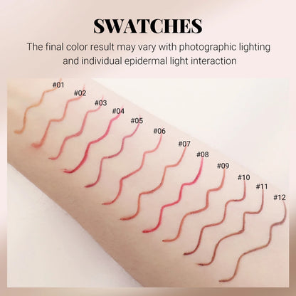 Waterproof Matte Lip Liner and Lipstick Pen Set Long-Lasting Non-Fading Smudge-Proof   Lip Pencil for Precise Application
