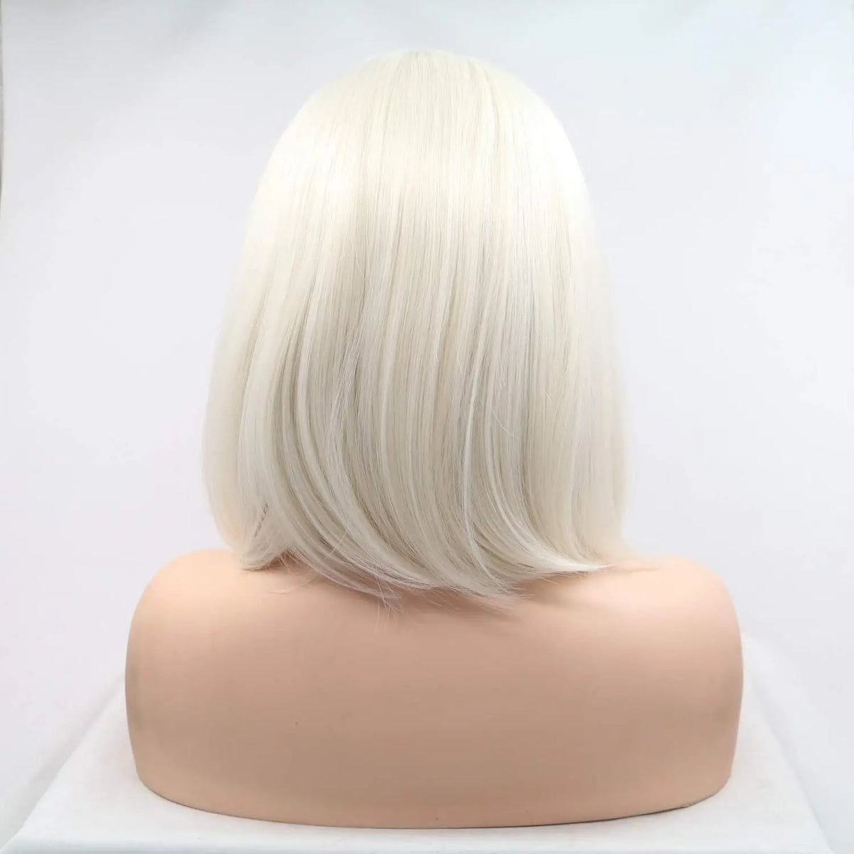 60# Color Synthetic Blonde Lace Front Short Bob Wig for Women Heat Resistant Fiber Straight 14 Inch Hair Wigs