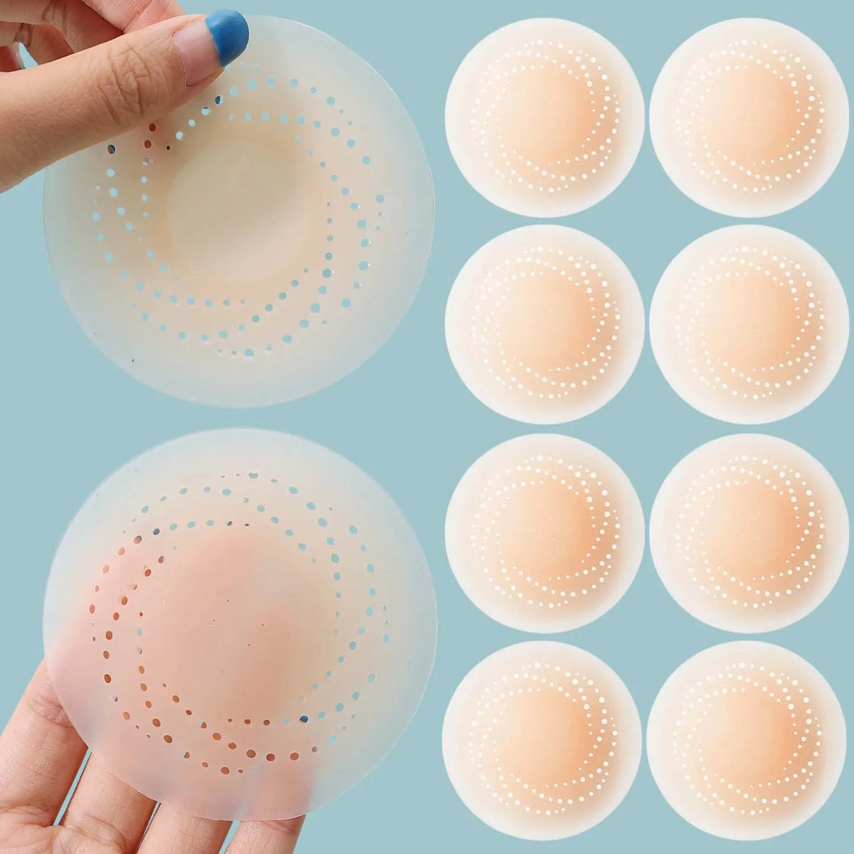 2-10PCS Invisible Self Adhesive Chest Paste Reusable Breathable Breast Sticker Strapless Lift Up Bra Pad Silicone Nipple Cover
