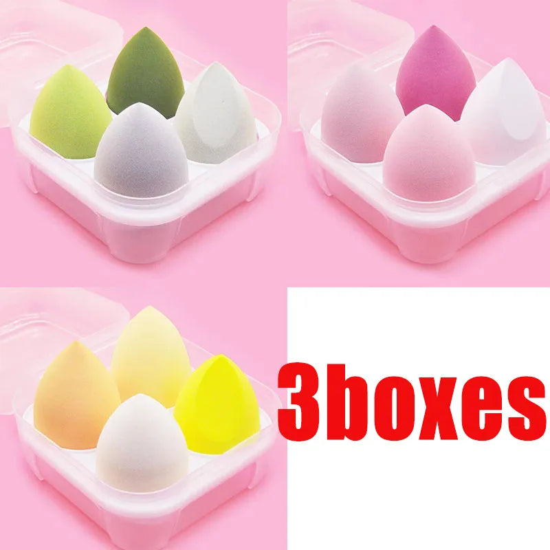 4/12Pcs Beauty Egg Makeup Blender Cosmetic Puff Makeup Sponge Cushion Foundation Powder Sponge Beauty Tool Women Make Up