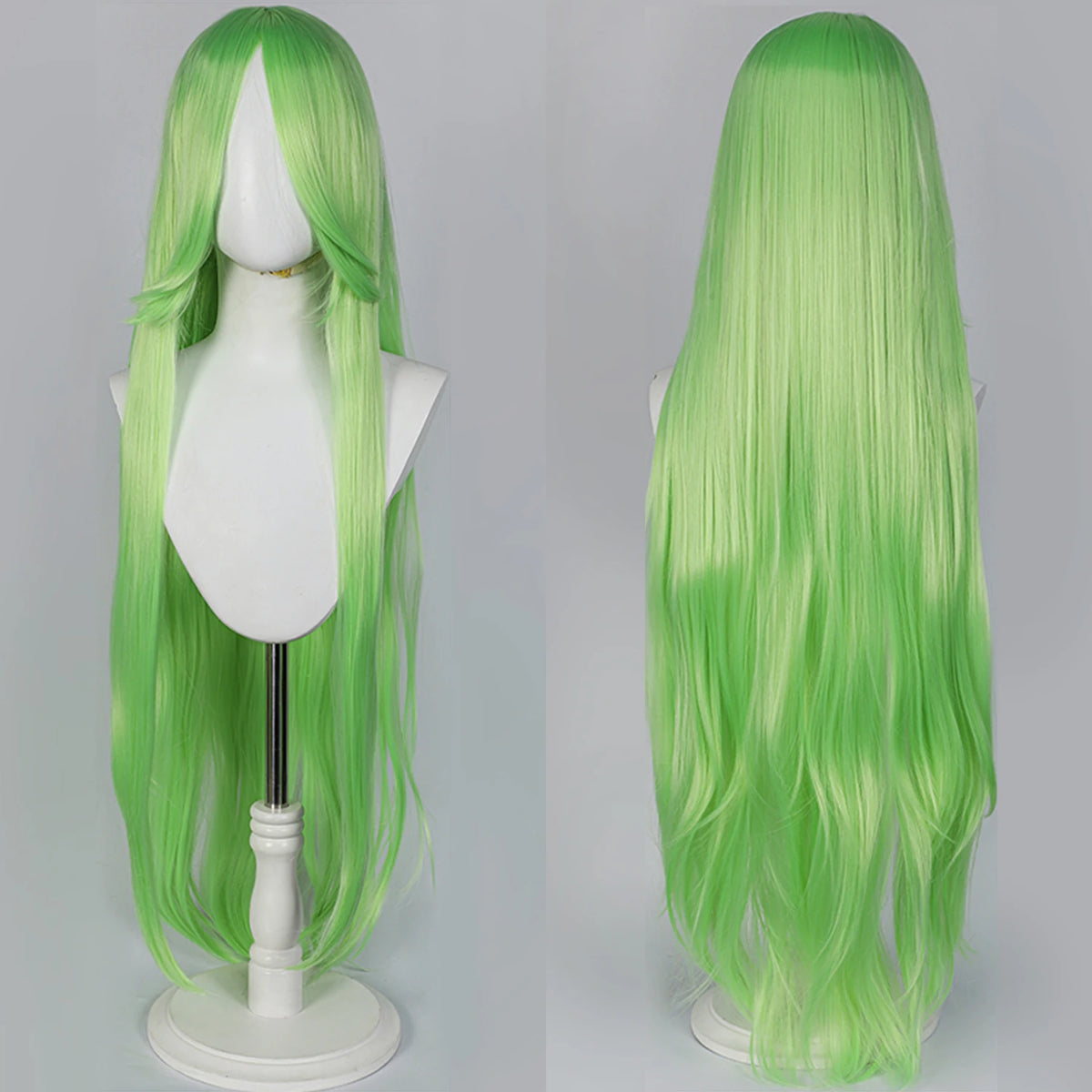 100CM Long Straight Wig With Bangs Synthetic Cosplay Wig For Women Pink Purple Cosplay Wigs for Party For Halloween