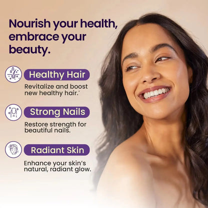 NAD+ Biotin Gummies with Vitamin D3 K2 Zinc Keratin Skin Care Anti Aging Whitening Skin Nail and Hair Care Supplement