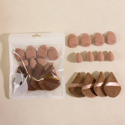 12-Piece Makeup Sponge Set - 4 Loose Powder Puffs 4 Mini Air Cushion Puffs 4 Beauty Eggs Mini Beauty All-Purpose Beauty Tools
