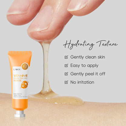 LAIKOU Vitamin C Glow Peel Off Mask 50g Gentle Cleansing Moisturizing Brightening Uneven Skin Tone Mask