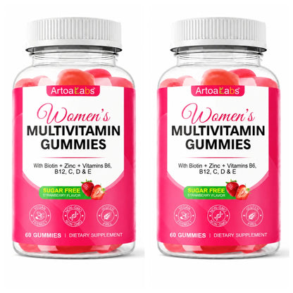 Women's Multivitamin Gummies, 36‑in‑1 Vitamins Minerals with Biotin & Zinc for Skin Hair Nails, Energy Bone & Immune, 60 Count
