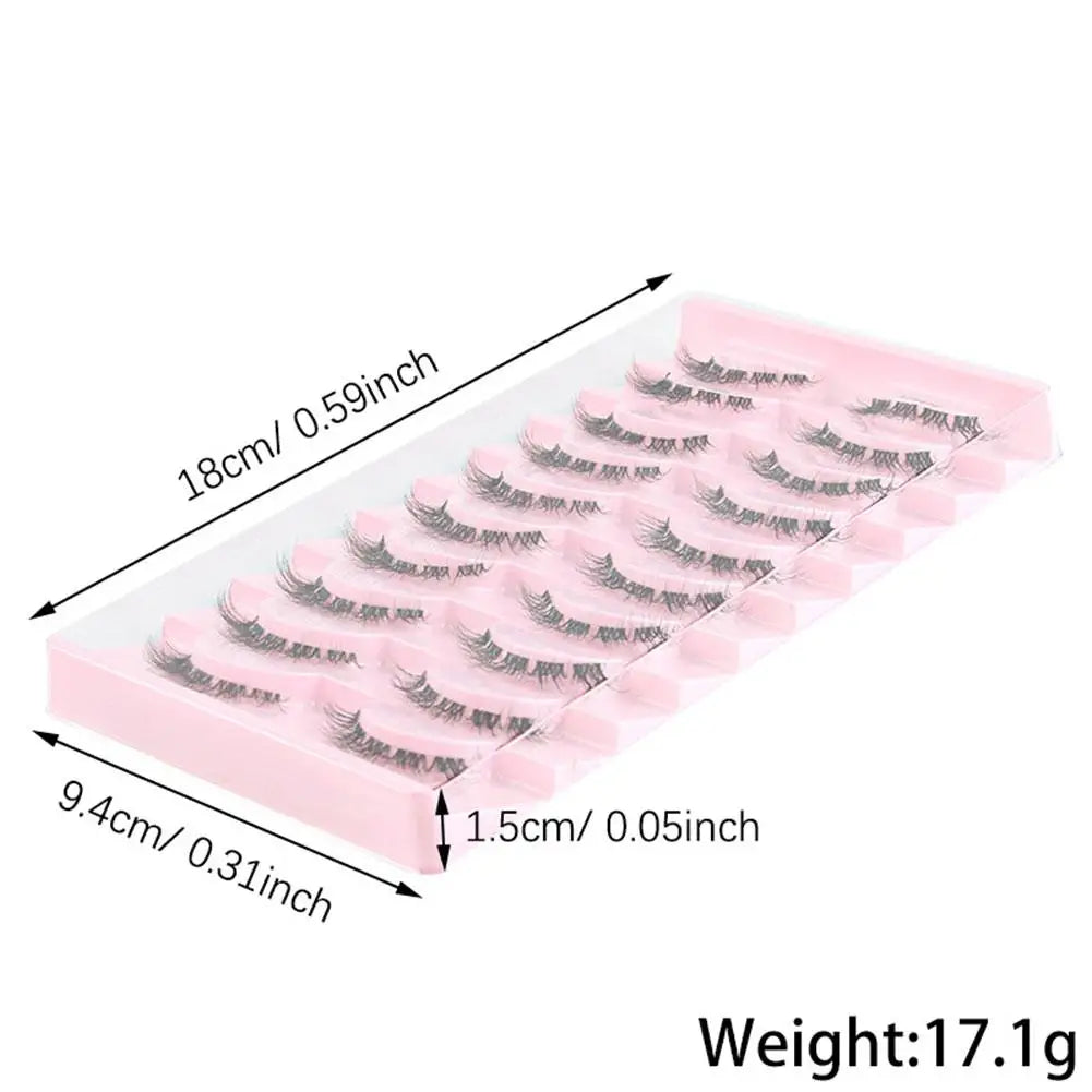 10 Pairs Natural False Eyelashes 3D Eyelash Lift Cosmetics Soft Wispy Fluffy False Eyelashes Extension Eyelash Make Up Tools