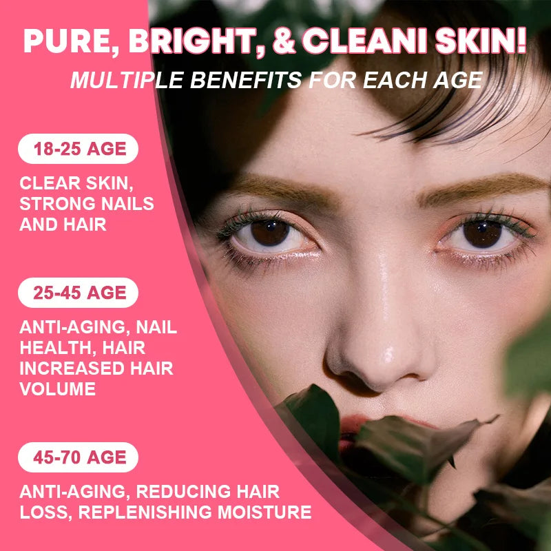 Multi-Collagen Biotin Keratin Skin Care-Women's Collagen Supplement-Hyaluronic Acid,Vitamins C&E- Skin,Hair,Nails&Joint Support
