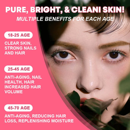 Multi-Collagen Biotin Keratin Skin Care-Women's Collagen Supplement-Hyaluronic Acid,Vitamins C&E- Skin,Hair,Nails&Joint Support