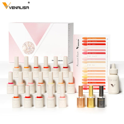 1Set VENALISA V6 Whole Set 10ml HEMA FreeTPO Free Vegan Nail Gel Polish Color Display Gel Varnish Nail Maincure Branded Suitcase