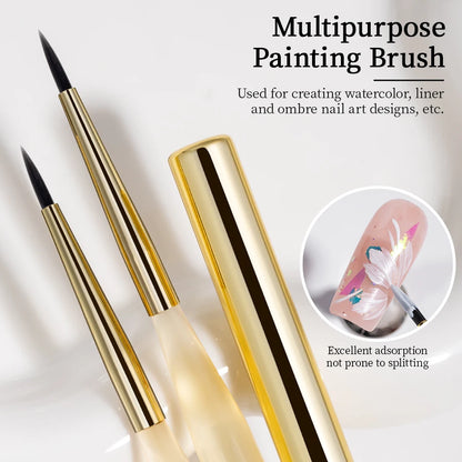 QINGNENGLIANG Nail Art Brush Painting Drawing Pen for Lines Grid Flower Butterfly DIY Multifunctional Manicure Design Tool