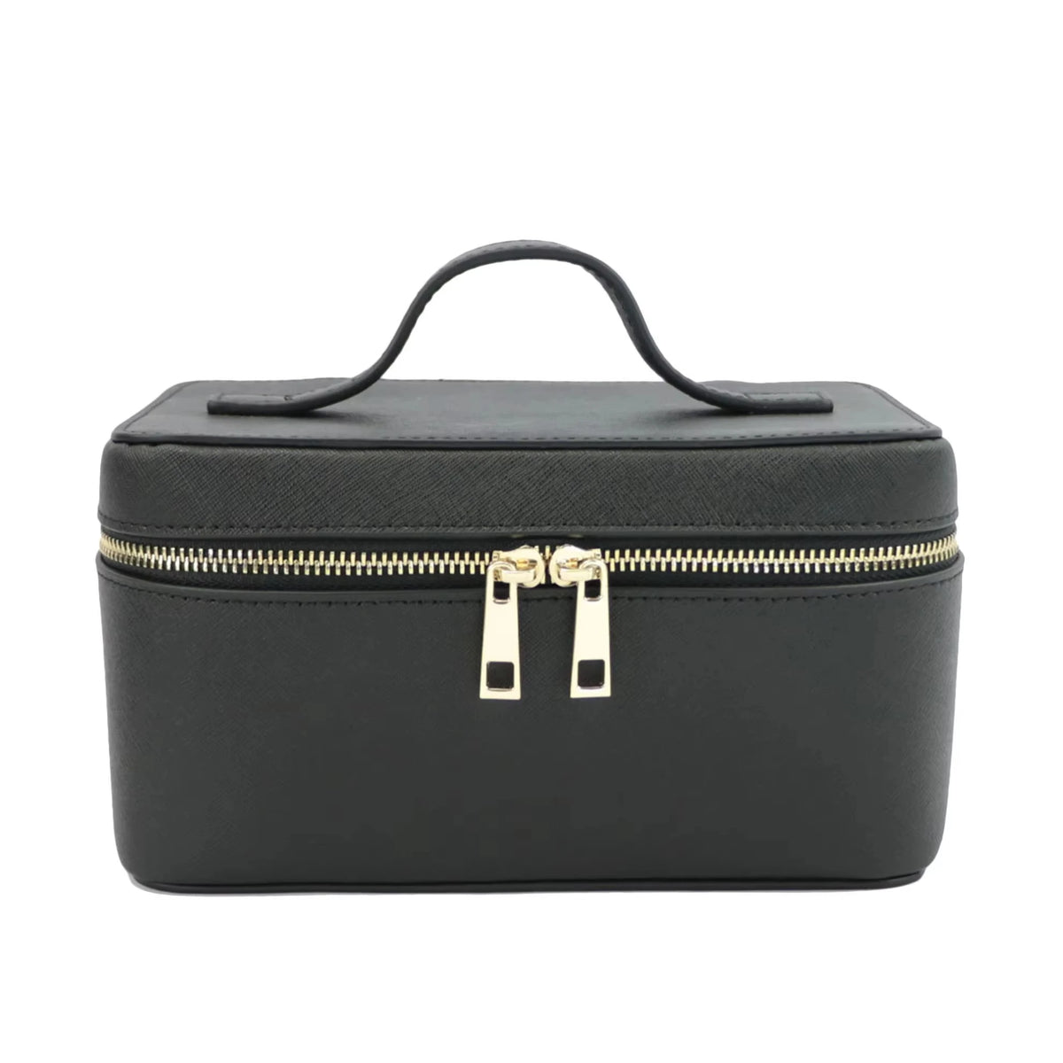 Ladies Saffiano Split Leather Travel Toiletry Case Bag Portable Hanging Makeup Organizer Box Dopp Kit Cosmetic Bag For Women