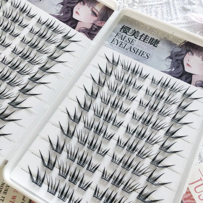Fluffy Lazy Cat Comic False Eyelashes Korean Style Natural Look Curling Diy Eyelash Extensions For Women Daily Makeup & Party