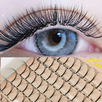 Glitter Color False Eyelash Extension Glitter Individual Fairy Lashes Russian Volume Premade Fan Christmas Halloween Color Lash
