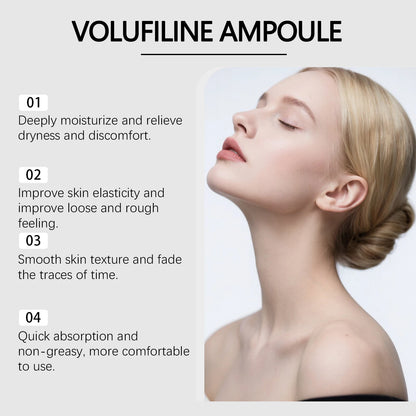 Volufilin 100% Facial Ampoule Serum,Pure Volufiline Plumping,Improve Depressions&Facial Reshaping,Hydrolyzed Collagen Elastic Lifting&Deep Hydrating Glow Moisture,Versatile Multi Zone Application&Concentrated Ampoule Formula,