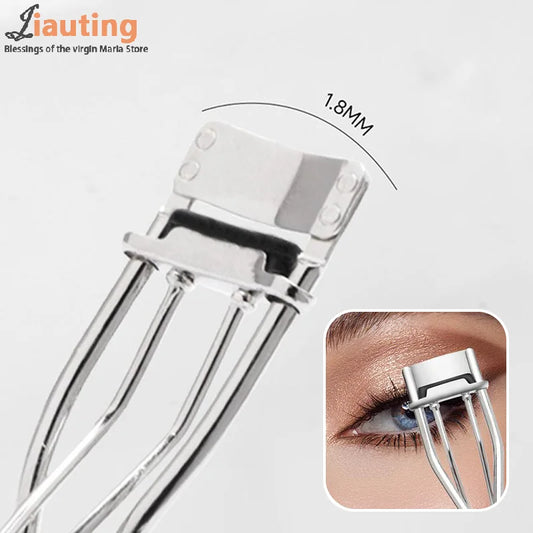 Mini Partial Eyelash Curler Nature Curl Sun Flower Eyelash Extension Volume Tweezers Stainless Steel Beauty Makeup Tool