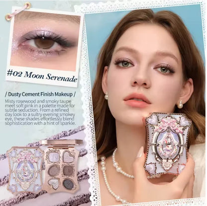 Flower Knows Makeup Eyeshadow Chocolate Wonder-Shop Glitter Matte Eye Shadow Palette 8-Color Eye Vegan Makeup Cosmetics