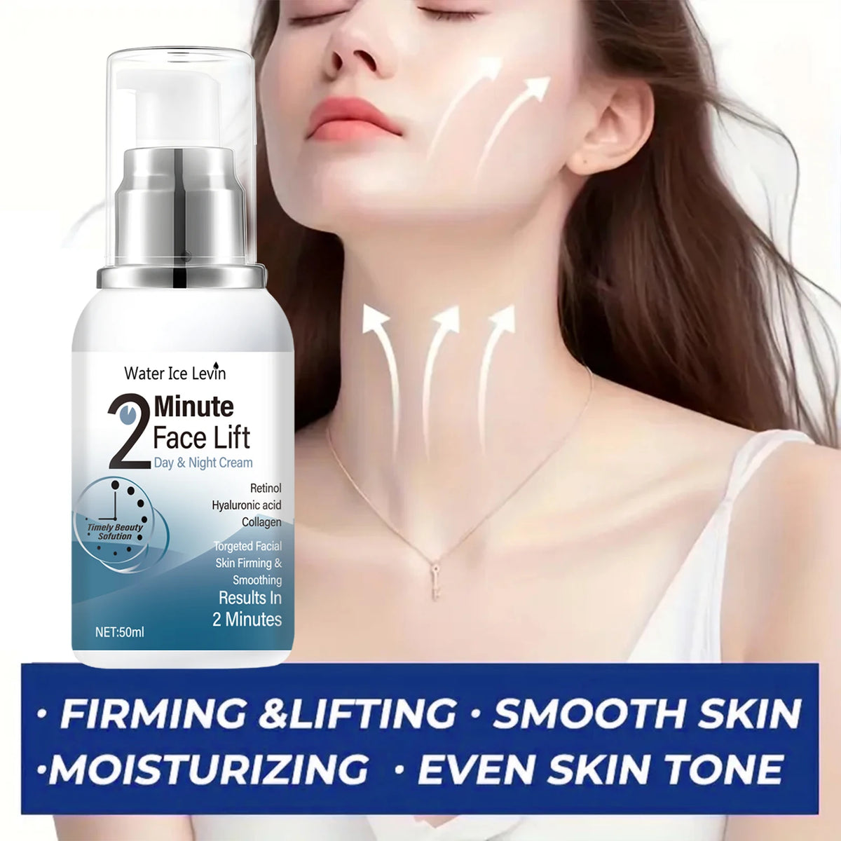 Instant Firming and Rejuvenating Miracle - Water Ice Levin 2 Minute Face Lift Day and Night Cream 50ml