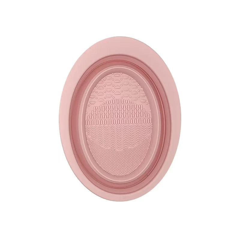 1Pcs Silicone Makeup Brush Washing Bowl Cleaning Box Sponge Powder Puff Washer Beauty Egg Drying Storage Makeup ToolArtifact