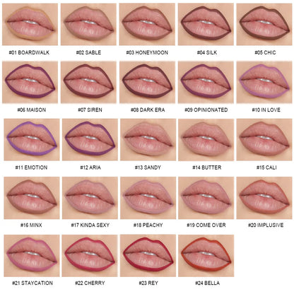 Pink Cream Lipliner Pen Custom Logo Retractable Lipliner Pencil Private Label Long Lasting Matte Waterproof Lip Liner 20pcs
